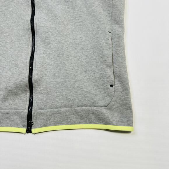 Nike Tech Fleece Hoodie Jacket Mens Large Gray White CU4489-133 Full Zip Pocket - Picture 5 of 15